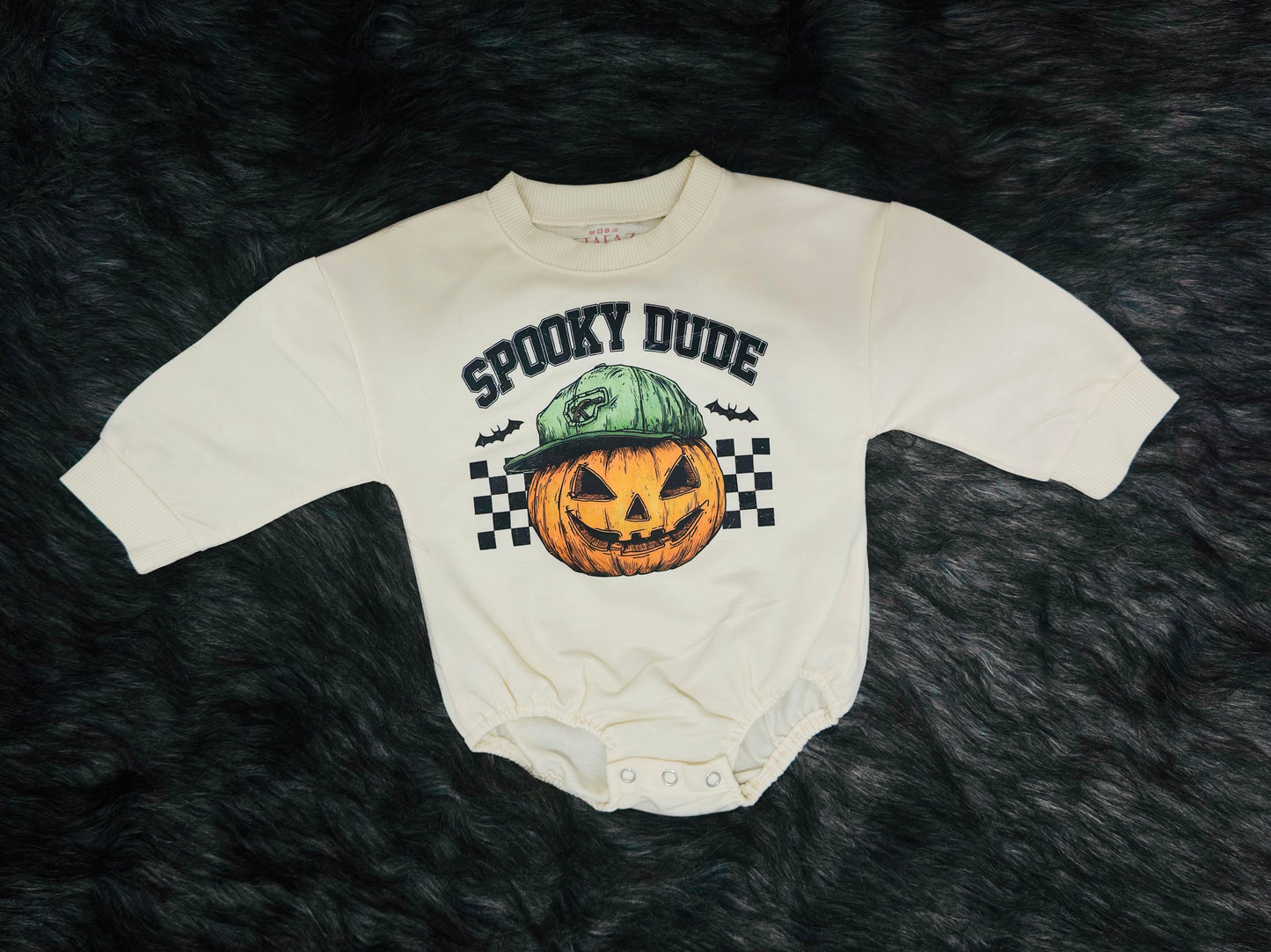SPOOKY DUDE BUBBLE ROMPER