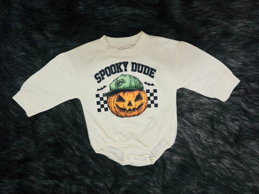 SPOOKY DUDE BUBBLE ROMPER