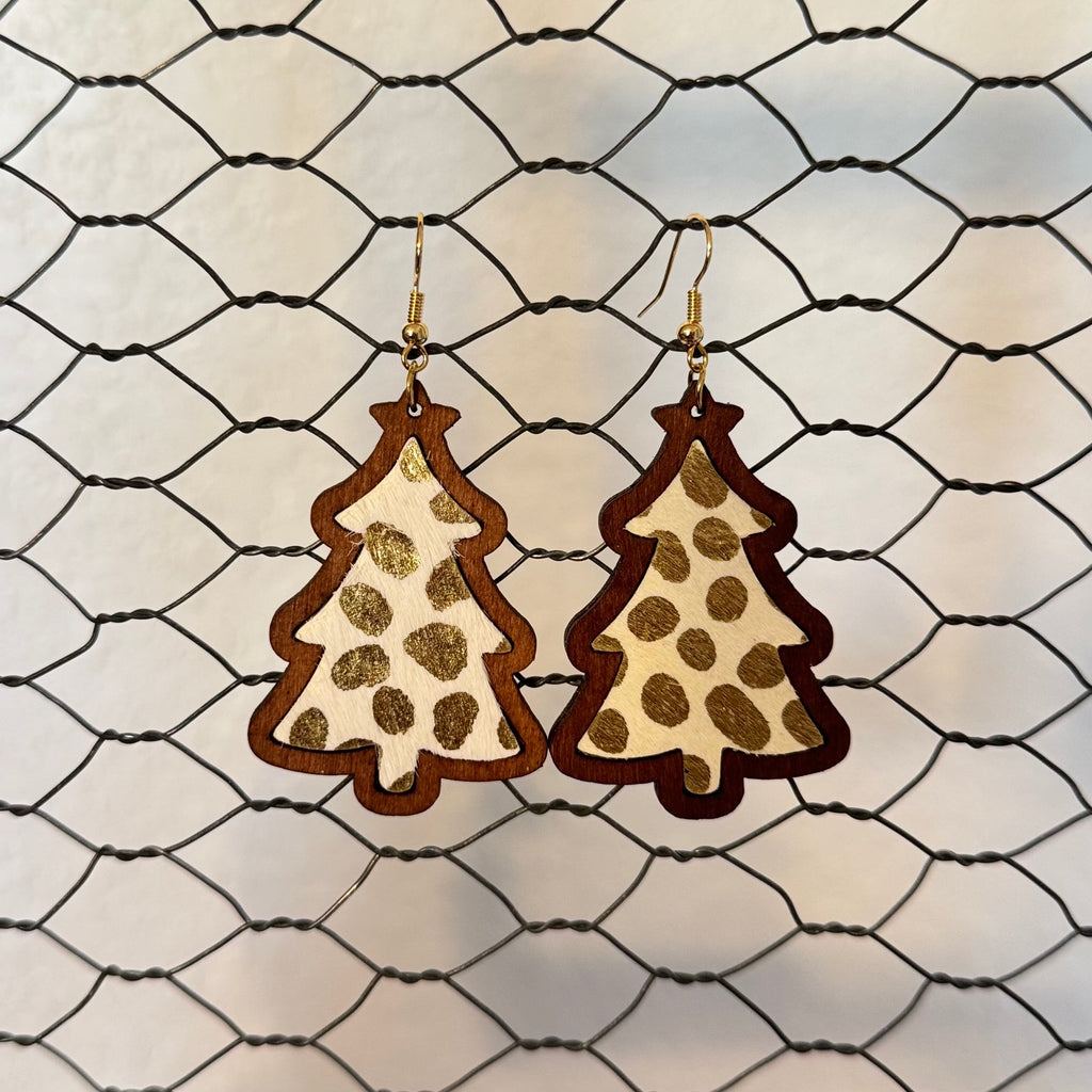 COUNTRY CHRISTMAS TREE EARRINGS