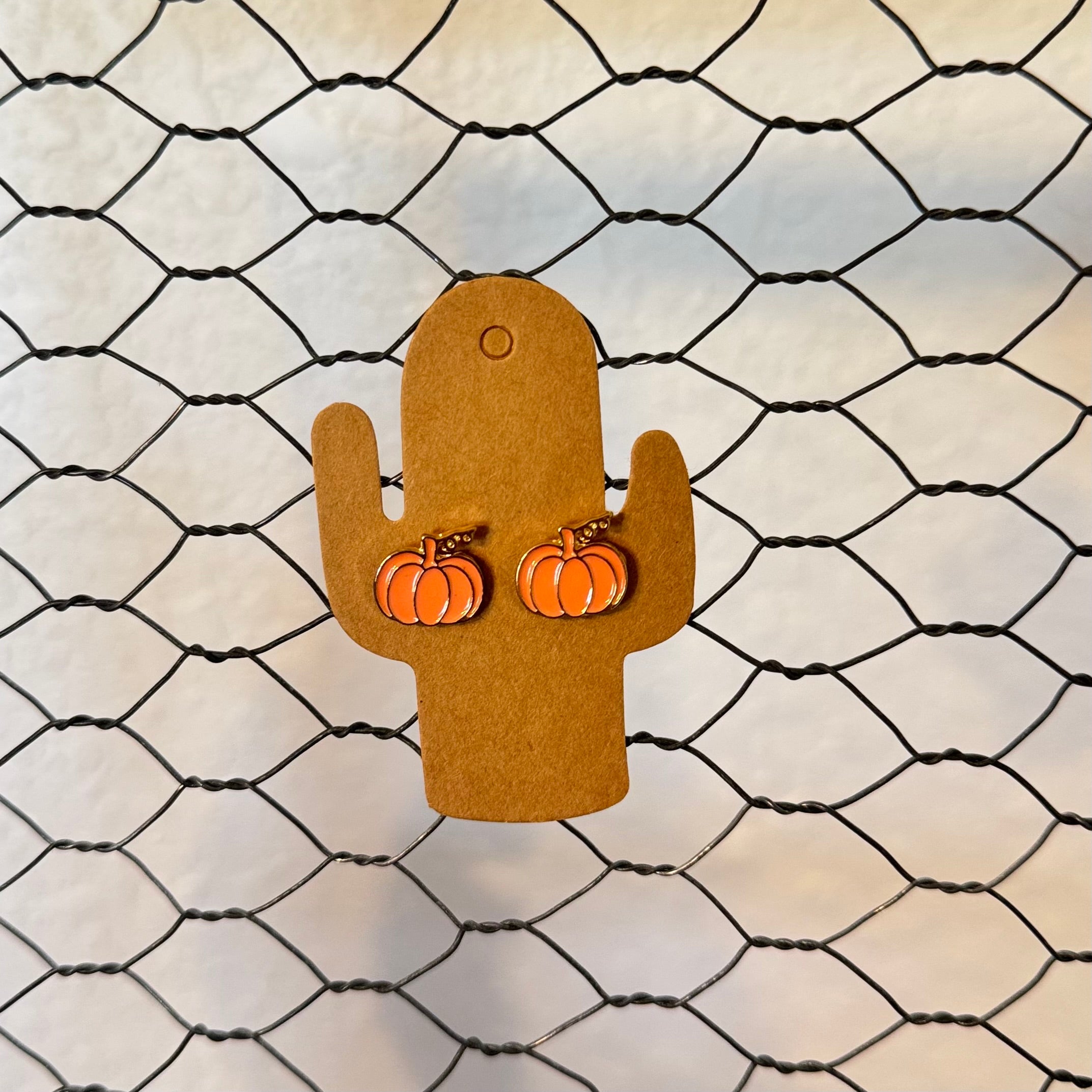 PUMPKIN STUD EARRINGS