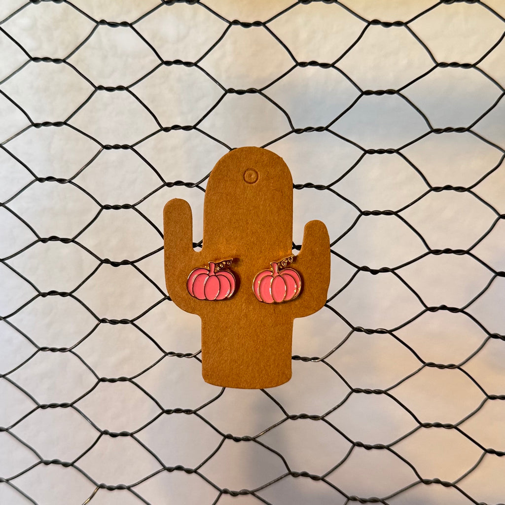 PUMPKIN STUD EARRINGS