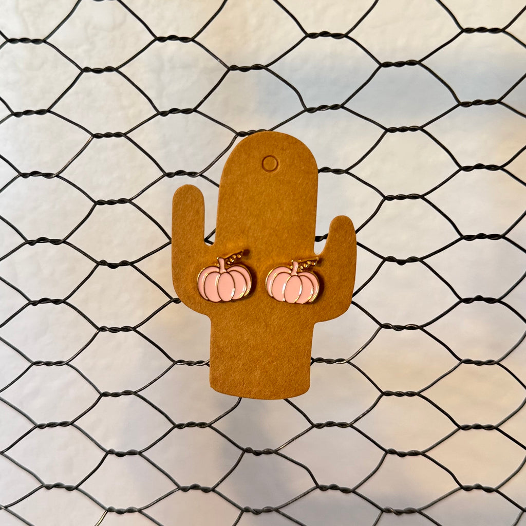 PUMPKIN STUD EARRINGS