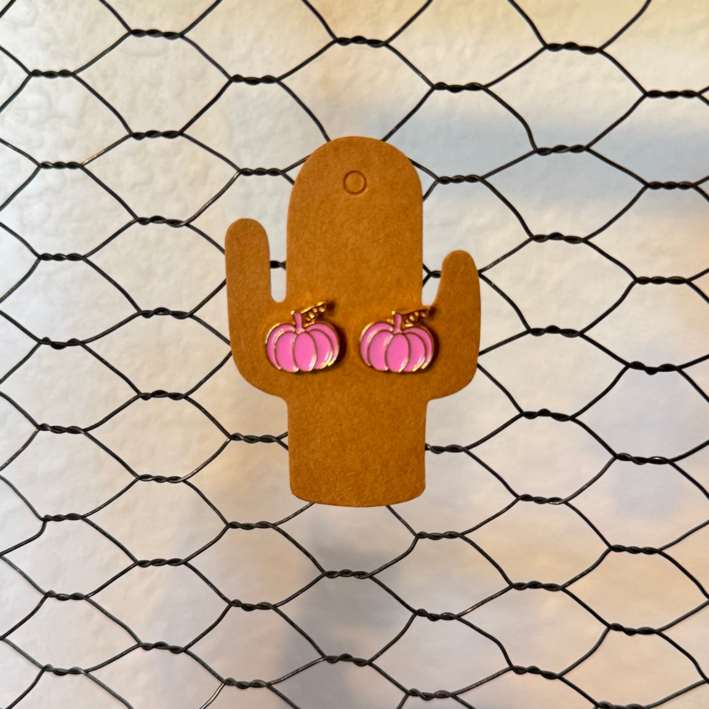 PUMPKIN STUD EARRINGS