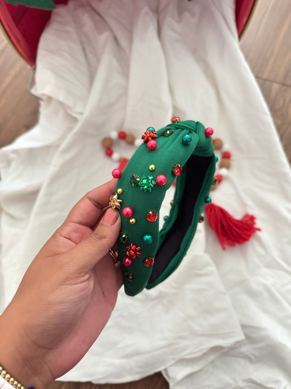 CHRISTMAS BEADED HEADBANDS