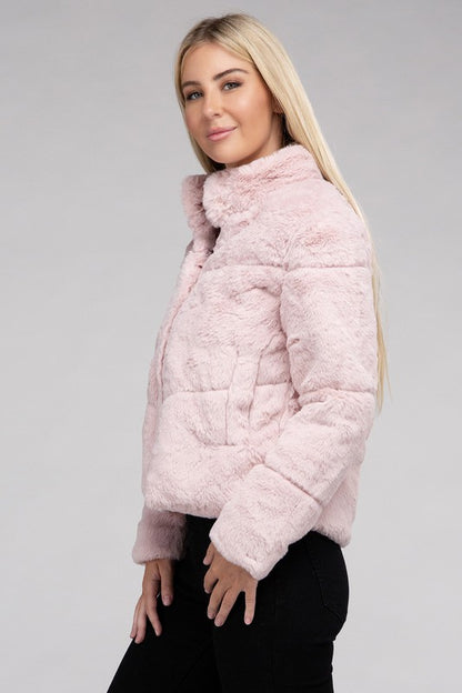 Fluffy Zip-Up Jacket