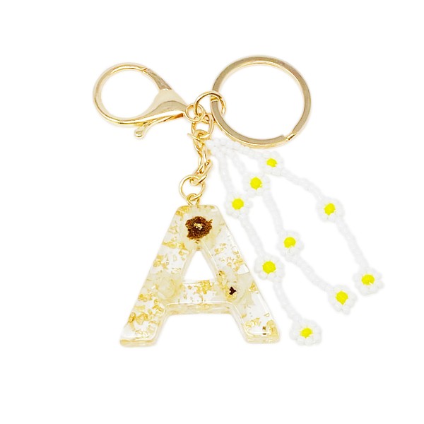 Daisy Initial Key Chain