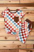 MULTI COLOR CHECKER PRINTED SET