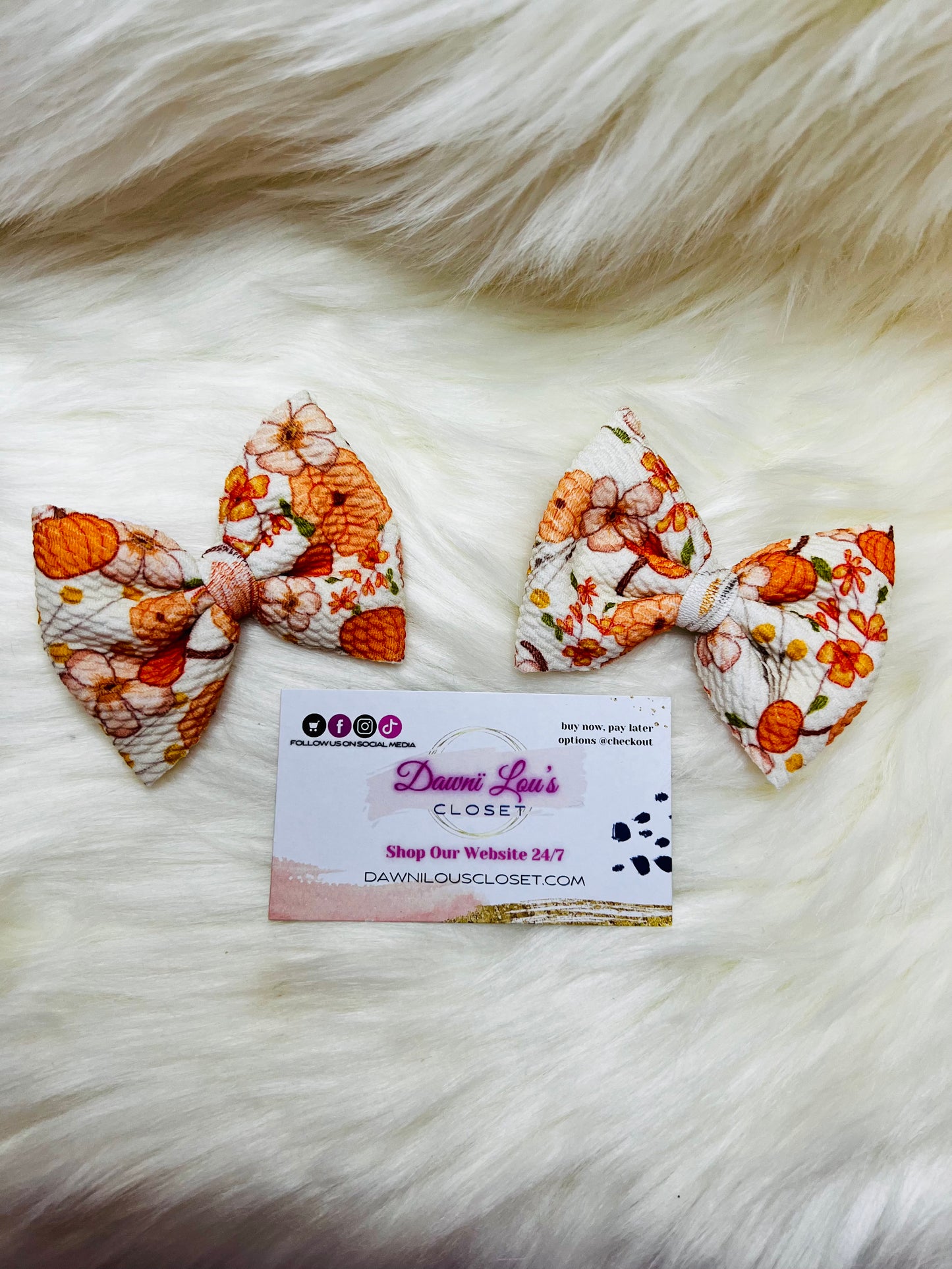 Floral Pumpkin Bow