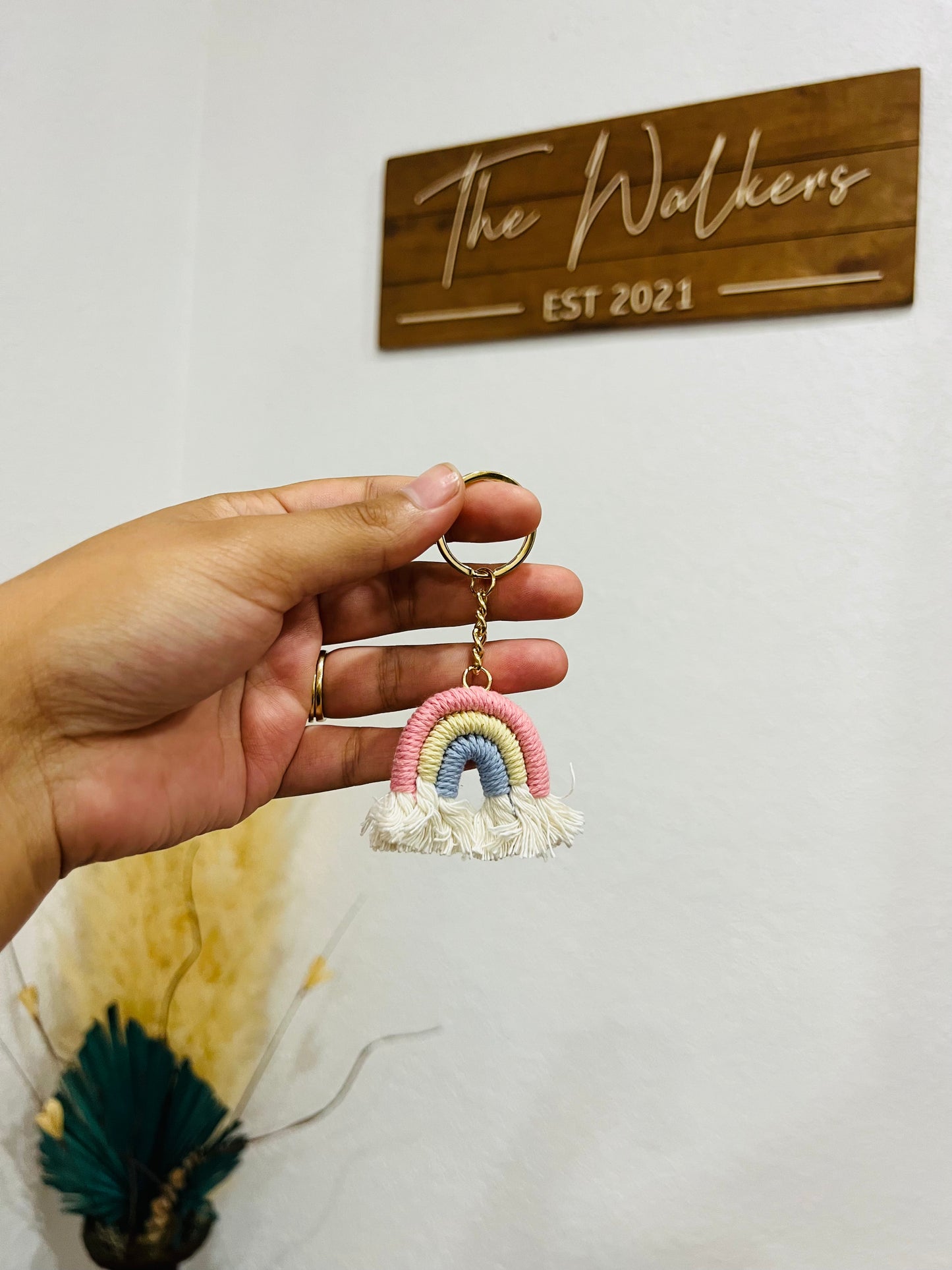 Mini Rainbow Tassel Keychains