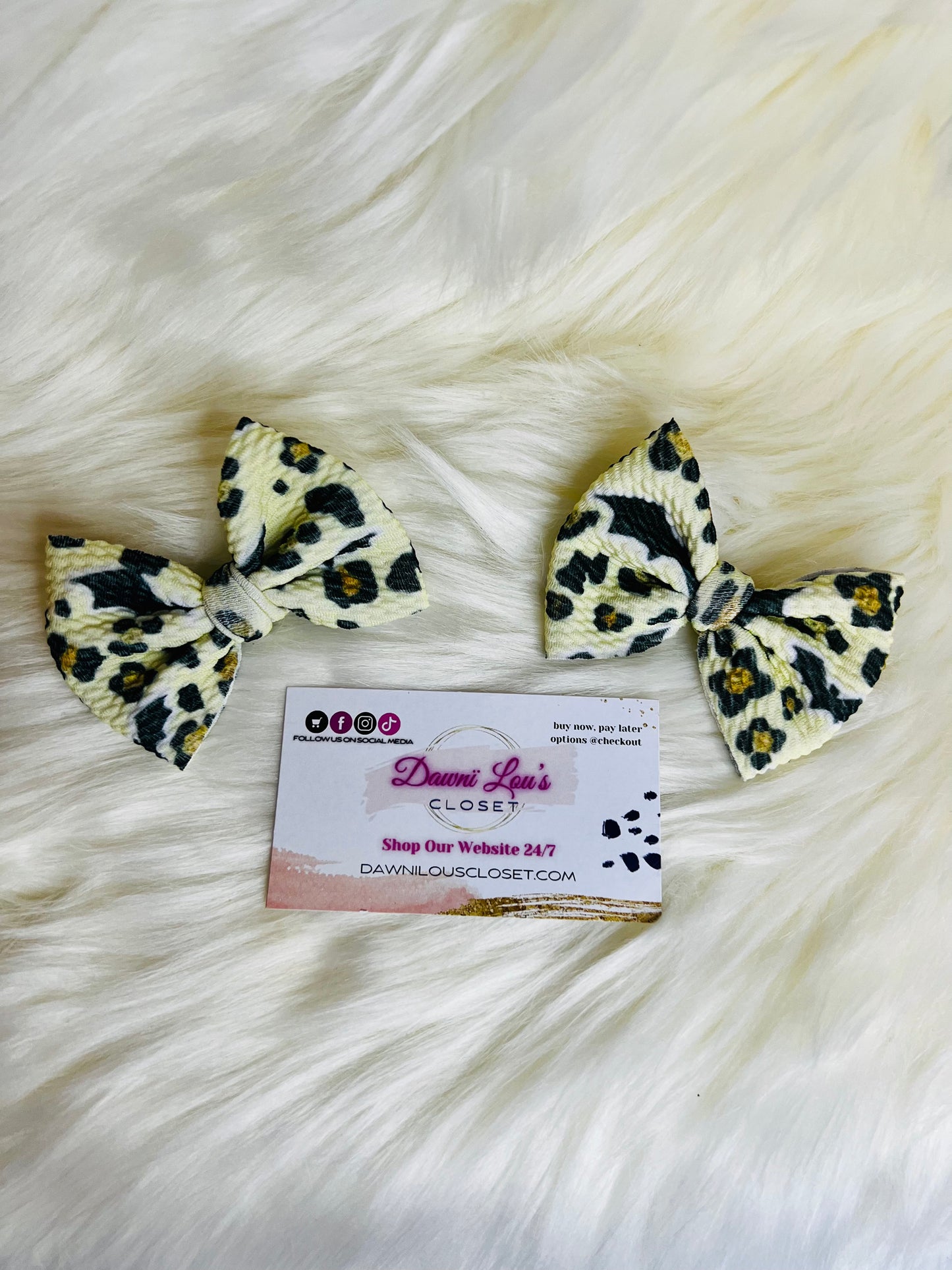 Batty Leopard Bow