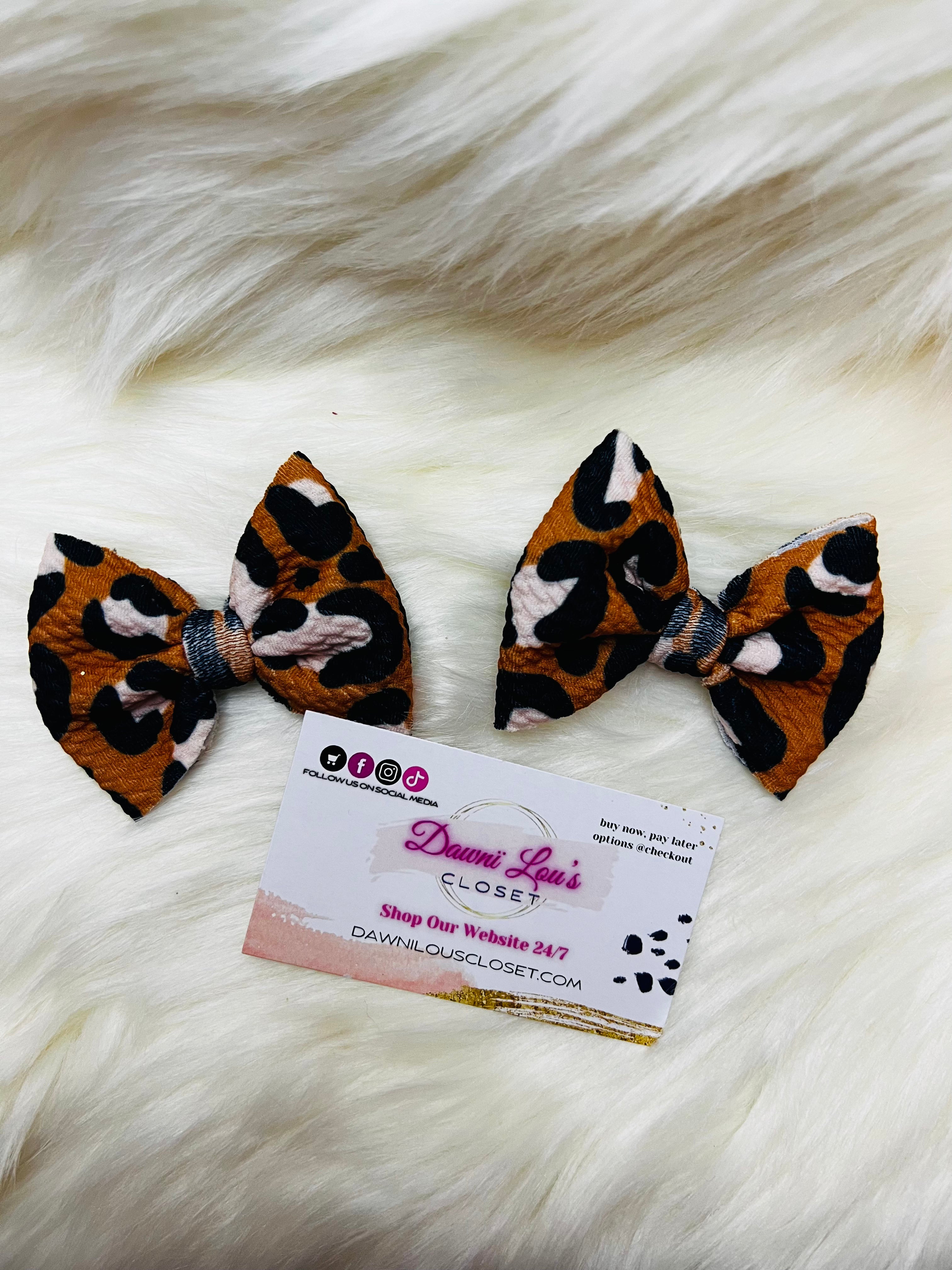 Fall Leopard Bow
