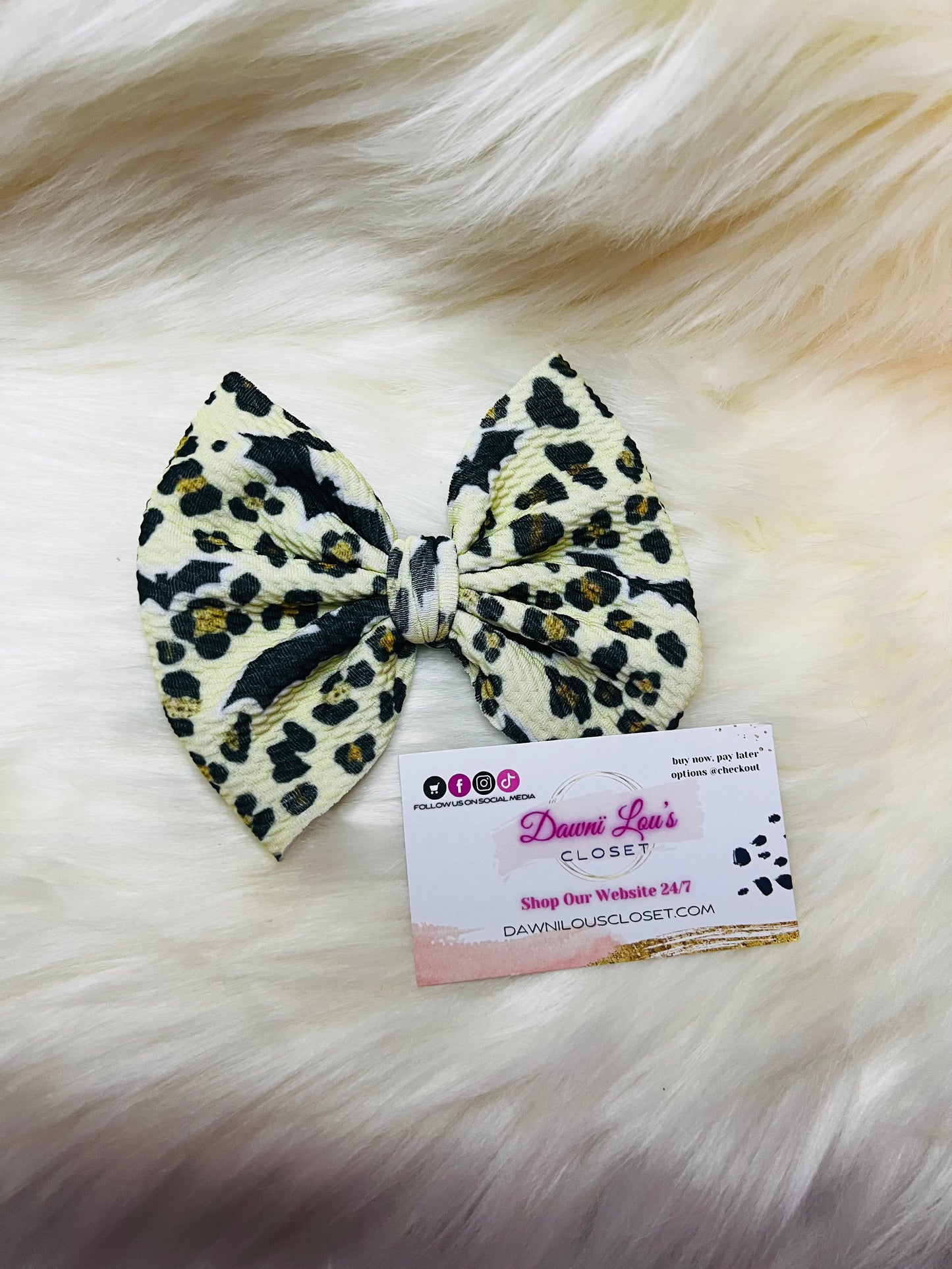 Batty Leopard Bow