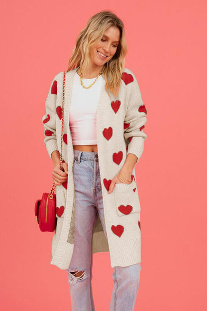 Heart Cardigan with Pockets