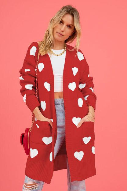 Heart Cardigan with Pockets