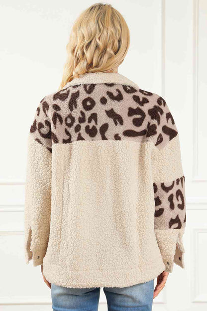 Sherpa Leopard Patch Jacket