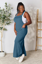 Double Take Wide Strap Overalls