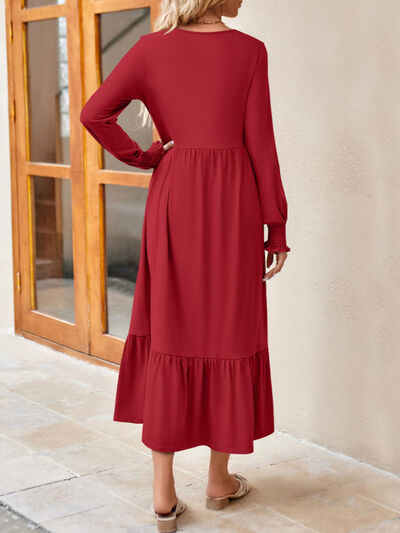 Long Sleeve Ruffle Dress