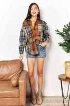 Plaid Patchwork Shacket