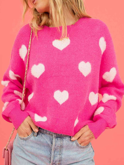 All Over Hearts Sweater