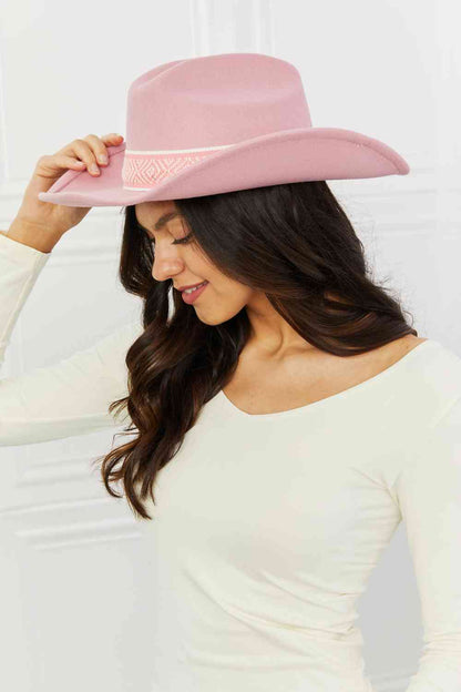 Sombrero de vaquero Fame Western Cutie en rosa