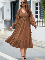 Vestido con volantes y lunares suizos