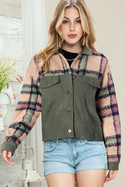 Plaid Western Button Down Jacket