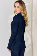 Top de manga larga con cuello simulado