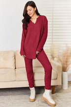 V-Neck Long Sleeve Set