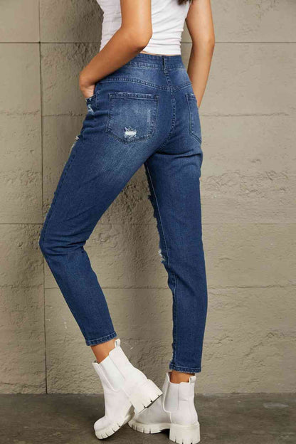 Baeful Distressed High Waisted Jeans