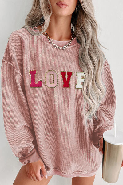 LOVE Chenille Patch Crewneck