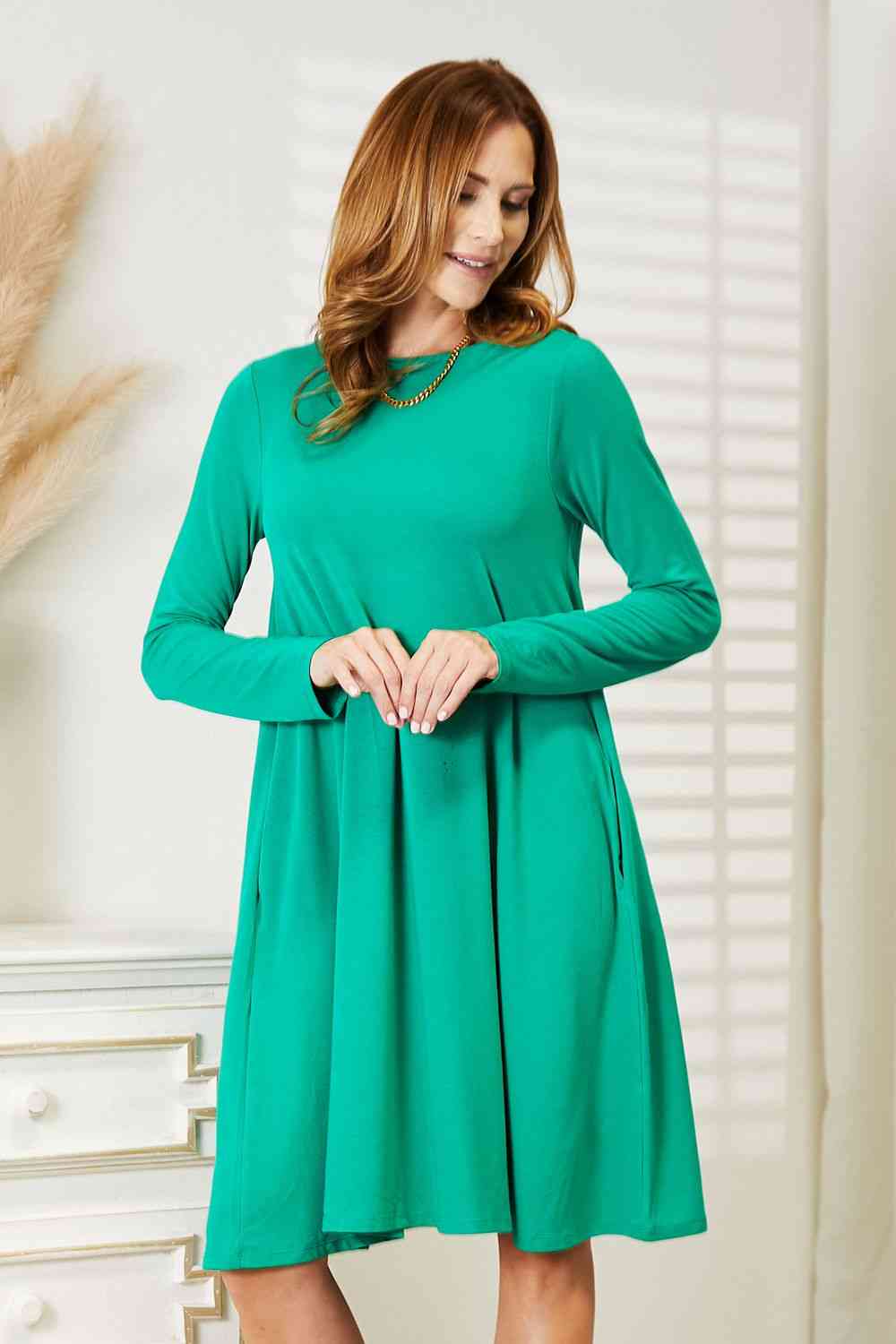 Long Sleeve Flare Dress