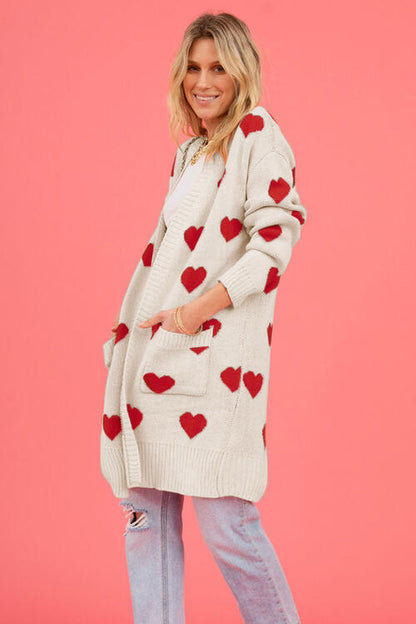 Heart Cardigan with Pockets