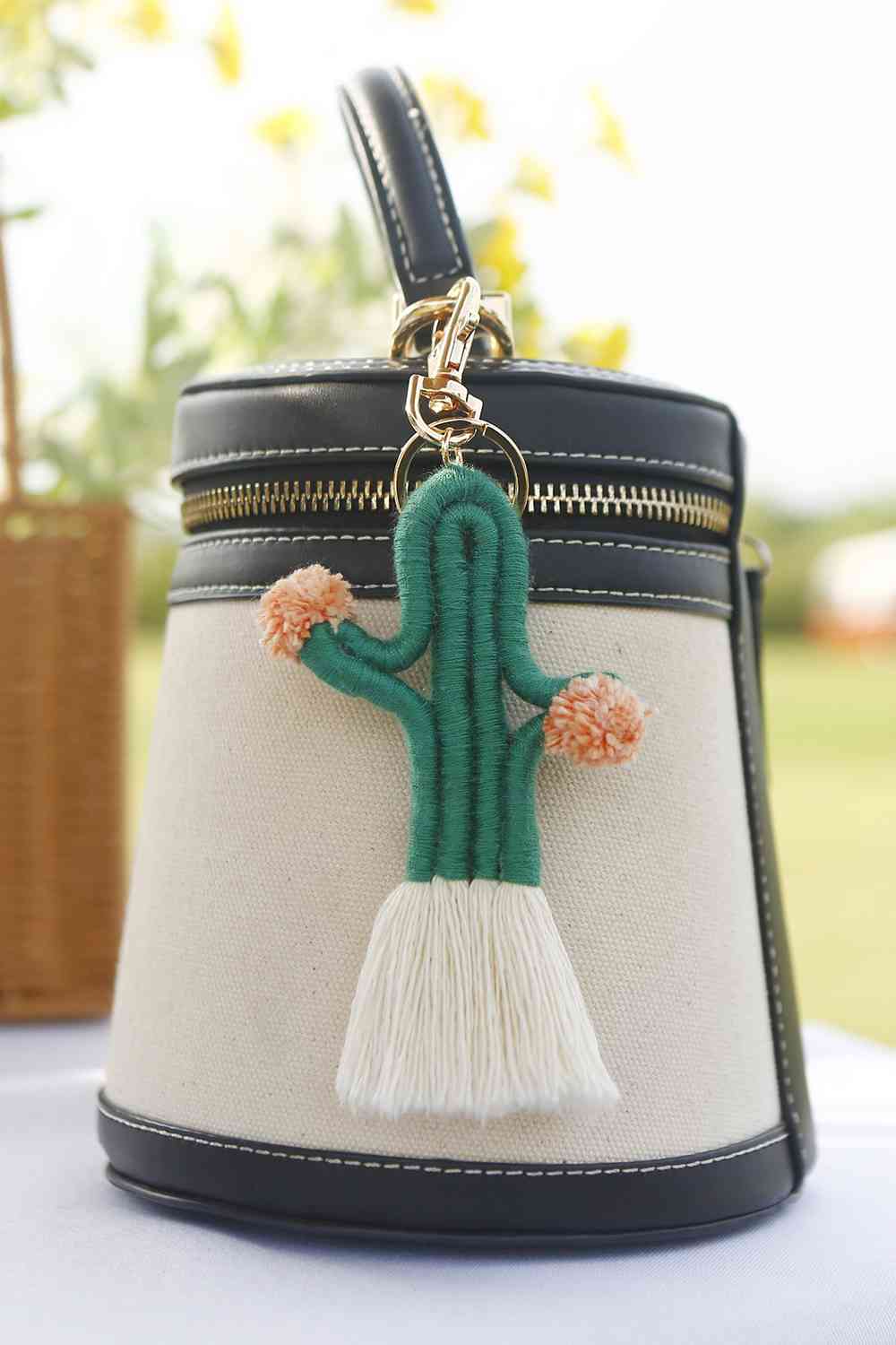 Cactus Keychain with Fringe