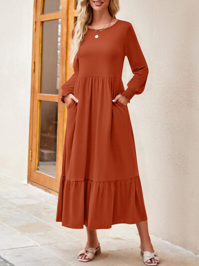 Long Sleeve Ruffle Dress