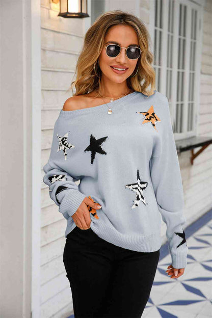 Starry Animal Print Sweater