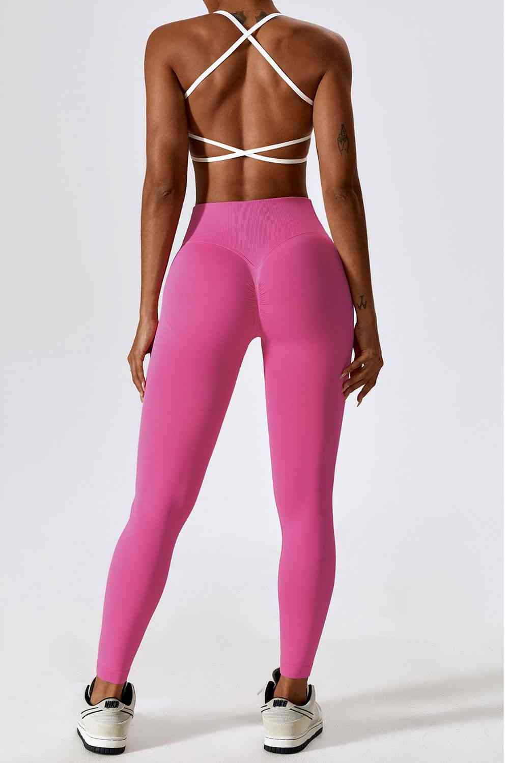 Leggings deportivos ajustados con cinturilla ancha