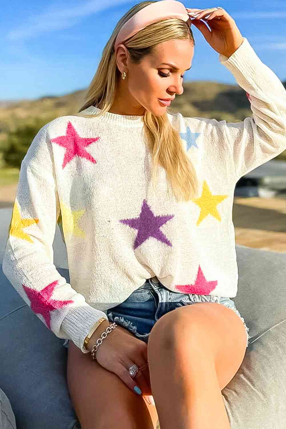 Color Pop Starry Sweater