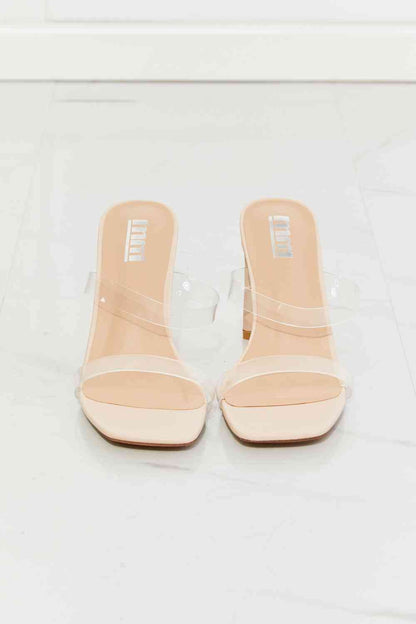 MMShoes Walking On Air Transparent Double Band Heel