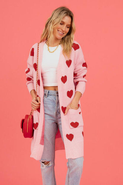 Heart Cardigan with Pockets