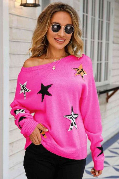 Starry Animal Print Sweater