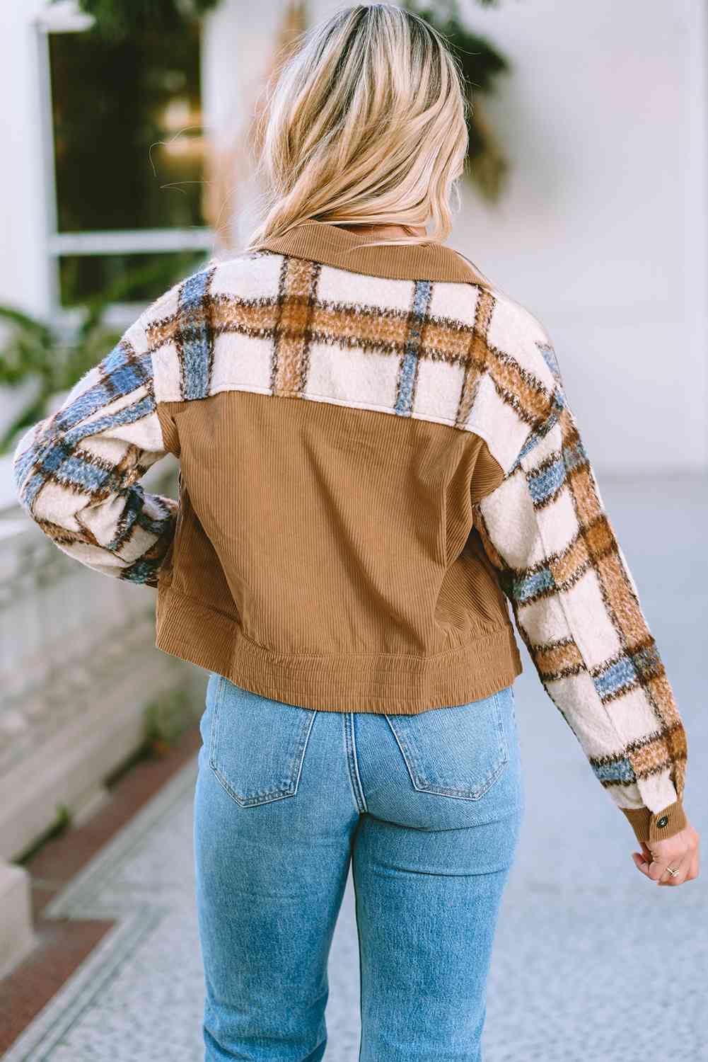 Plaid Western Button Down Jacket