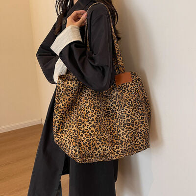 Leopard Canvas Tote Bag