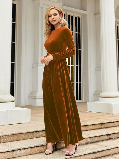 Velvet Tie Front Maxi Dress