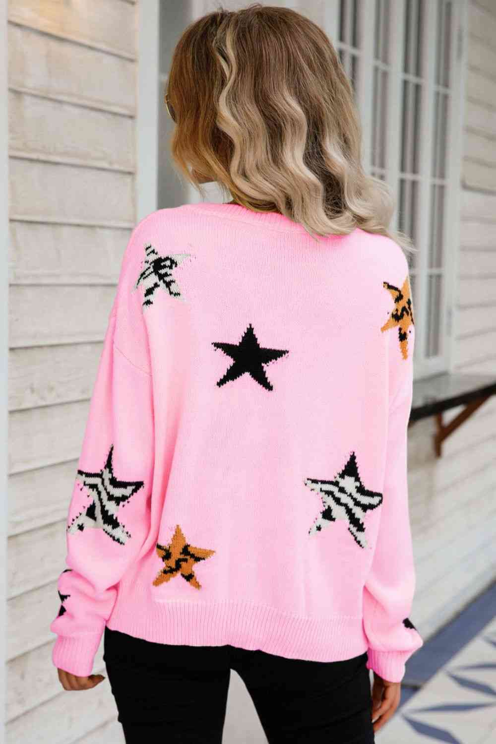 Jersey con estampado animal estrellado