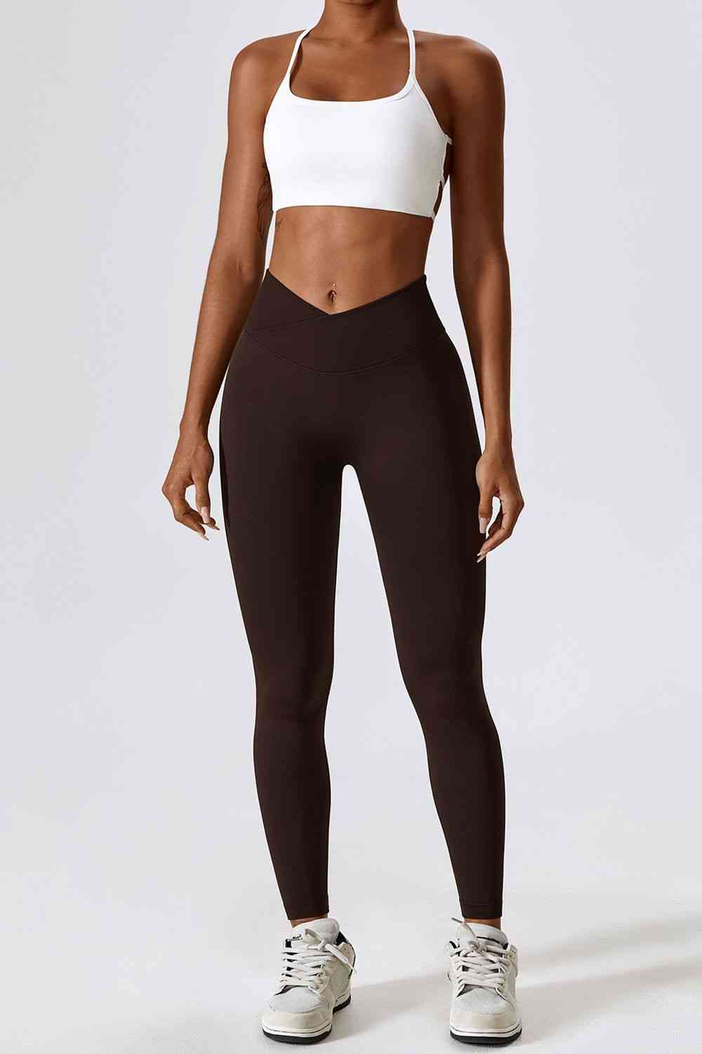 Leggings deportivos ajustados con cinturilla ancha