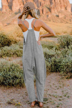 V-Neck Jumpsuit with Pocket