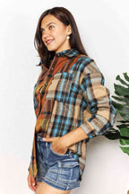 Plaid Patchwork Shacket