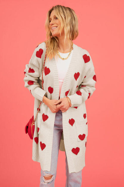 Heart Cardigan with Pockets