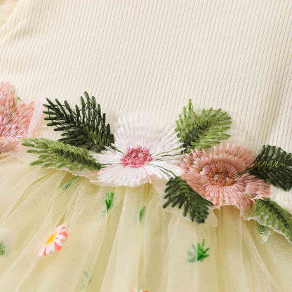 Flowery Embroidered Dress