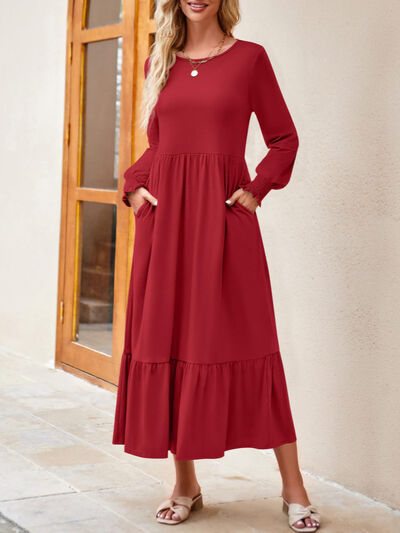 Long Sleeve Ruffle Dress